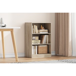 Petite bibliothèque design 2 étagères, coloris chêne clair collection TOLLY