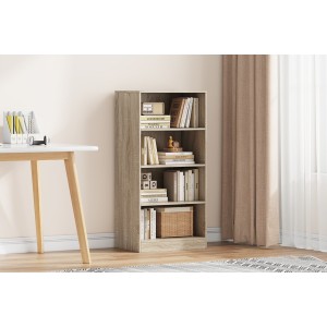 Bibliothèque  design 3 étagères, coloris chêne clair collection TOLLY