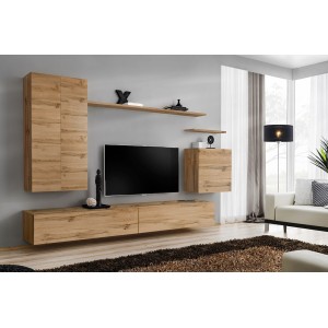 Étagère murale 60cm collection SWITCH. Coloris chêne wotan.