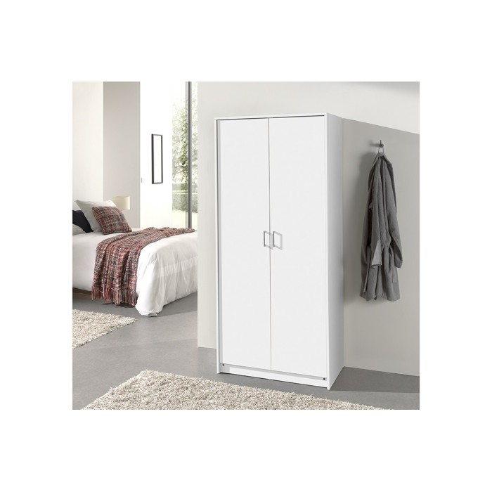 Garde Robe REY, armoire 2 portes idéal pour votre entrée ou votre buanderie
