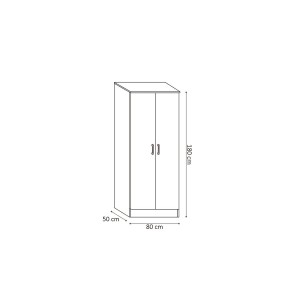 Garde Robe REY, armoire 2 portes idéal pour votre entrée ou votre buanderie