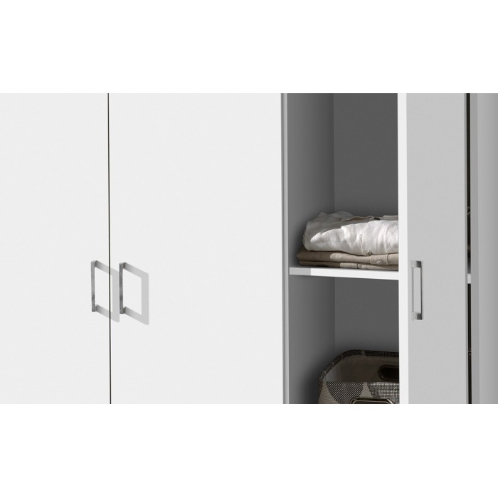 Garde Robe REY, armoire 3 portes idéal pour votre entrée, votre buanderie ou votre sdb