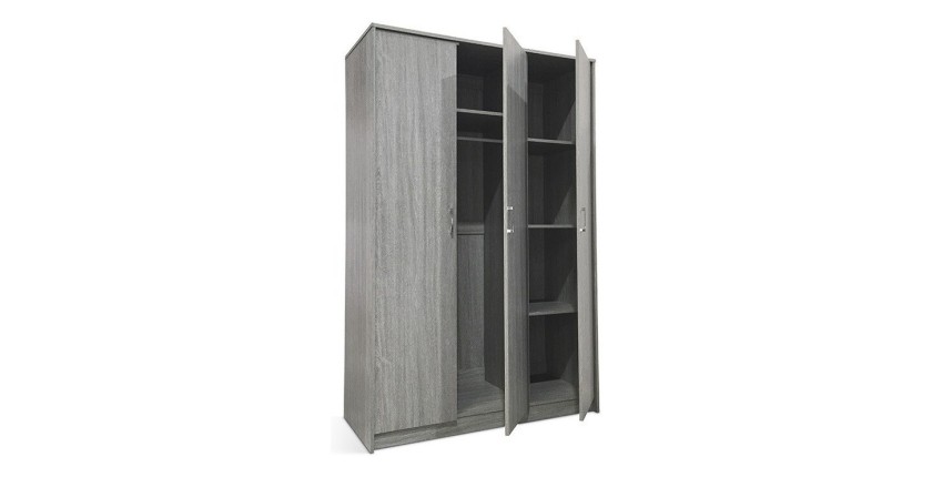 Garde Robe REY, armoire 3 portes idéal pour votre entrée, votre buanderie ou votre sdb