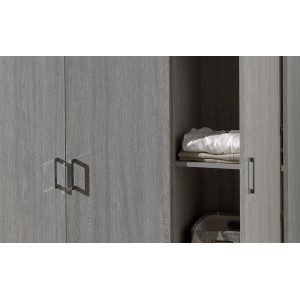 Garde Robe REY, armoire 3 portes idéal pour votre entrée, votre buanderie ou votre sdb