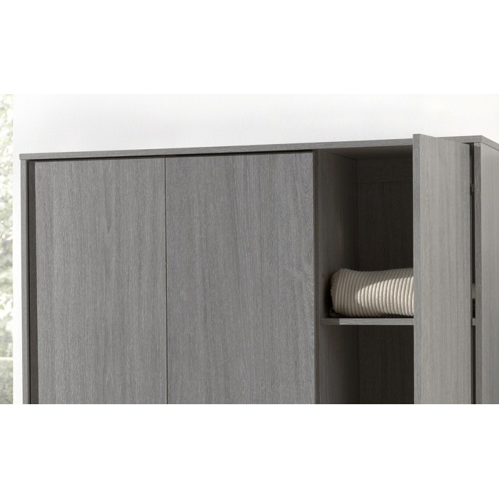 Garde Robe REY, armoire 3 portes idéal pour votre entrée, votre buanderie ou votre sdb