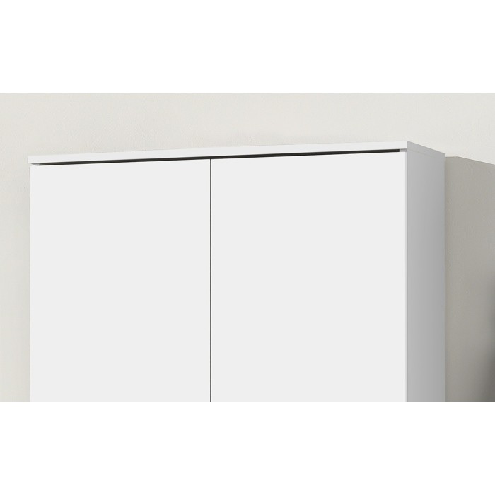 Armoire de rangement REY 80cm, idéal pour votre entrée, votre buanderie ou encore votre salle de bain.