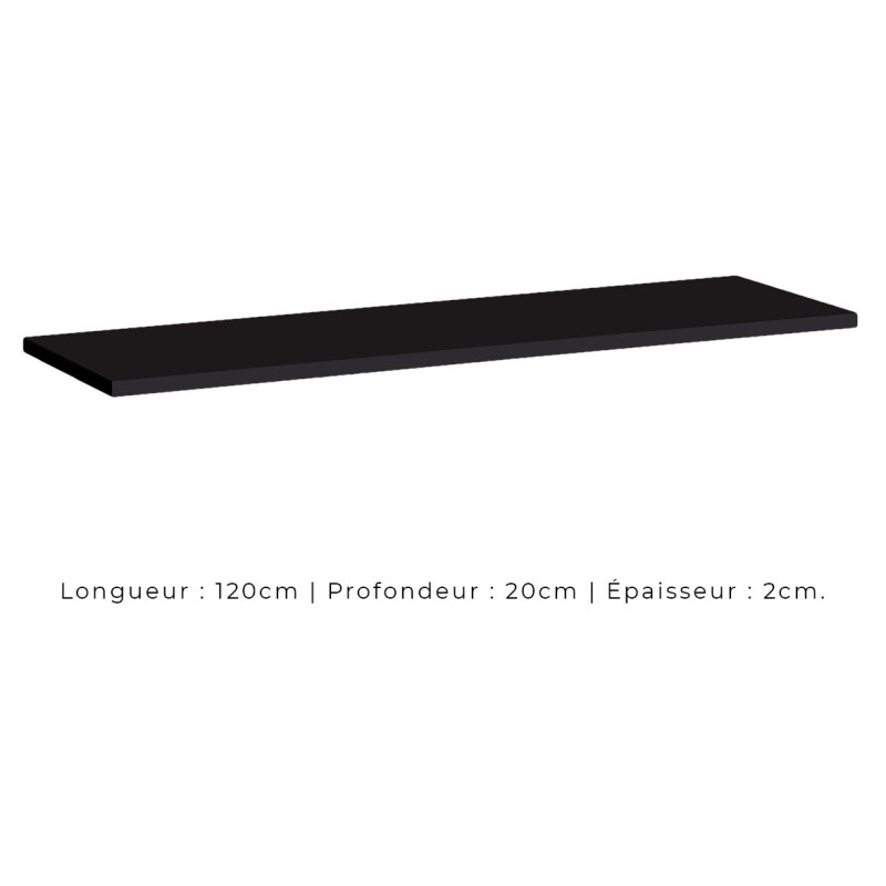 Étagère murale 120cm collection SWITCH. Coloris noir.