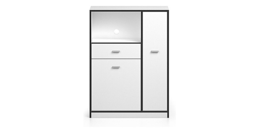 Armoire de cuisine TRUDI Blanc\Gris