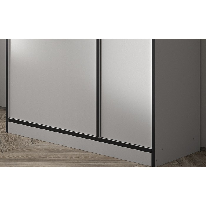 Armoire de cuisine TRUDI Blanc\Gris