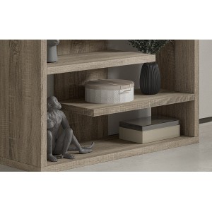 Bibliothèque large design, coloris bois collection MIRE