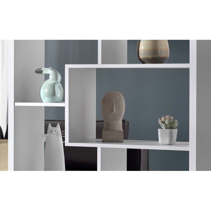 Bibliothèque large design, coloris blanc collection SPLOT