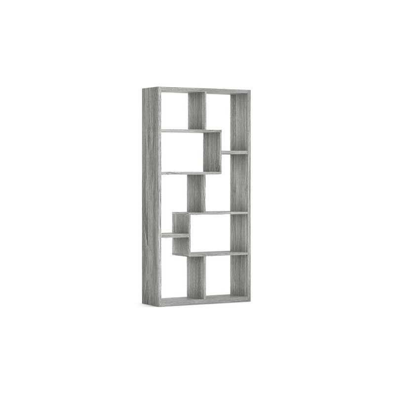 Bibliothèque large design, coloris chêne gris collection SPLOT