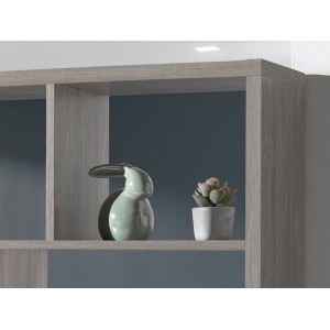 Bibliothèque large design, coloris chêne gris collection SPLOT