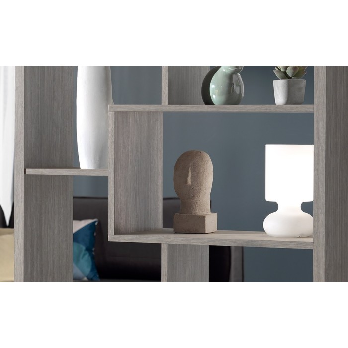 Bibliothèque large design, coloris chêne gris collection SPLOT