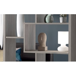 Bibliothèque large design, coloris chêne gris collection SPLOT