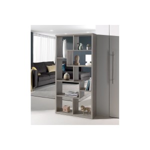 Bibliothèque large design, coloris chêne gris collection SPLOT