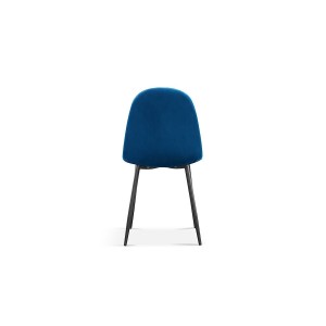 Chaise 'Boï' Velours Bleu foncé
