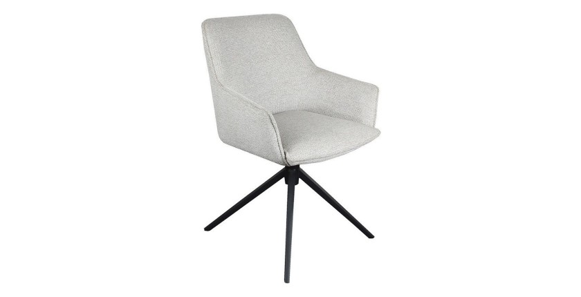 Chaise 'IRIS' Pivotant Tissu Sable