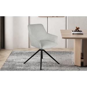 Chaise 'IRIS' Pivotant Tissu Sable