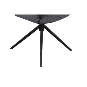 Chaise 'IRIS' Pivotant Tissu Gris foncé