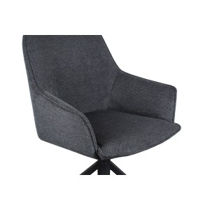 Chaise 'IRIS' Pivotant Tissu Gris foncé