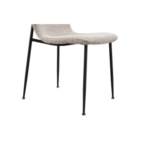 Chaise 'ALICE' Bouclé Beige, dimension H81.5 x L42 x P57, idéal pour votre cuisine ou salle à manger