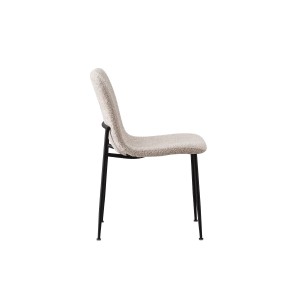 Chaise 'ALICE' Bouclé Beige, dimension H81.5 x L42 x P57, idéal pour votre cuisine ou salle à manger