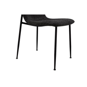 Chaise 'ALICE' Bouclé Gris, dimension H81.5 x L42 x P57, idéal pour votre cuisine ou salle à manger