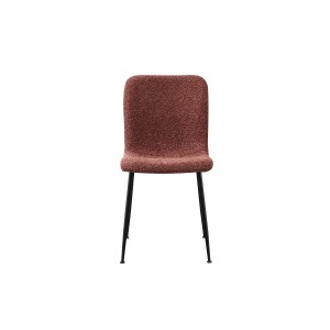 Chaise 'ALICE' Bouclé Rose, dimension H81.5 x L42 x P57, idéal pour votre cuisine ou salle à manger