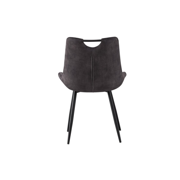 Chaise 'NINO' Velours Gris, dimension H84 x L56 x P62.5, idéal pour votre cuisine ou salle à manger