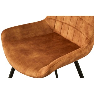 Chaise 'NINO' Velours Or, dimension H84 x L56 x P62.5, idéal pour votre cuisine ou salle à manger