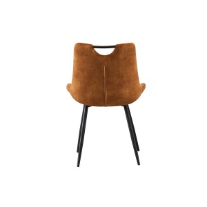 Chaise 'NINO' Velours Or, dimension H84 x L56 x P62.5, idéal pour votre cuisine ou salle à manger