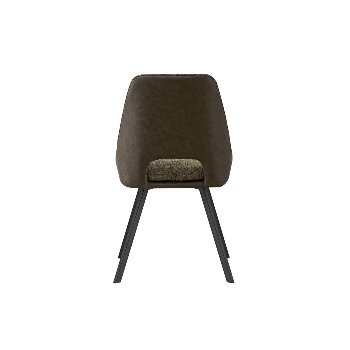 Chaise revêtement Bouclé pour salle à manger coloris Vert. Collection FILA