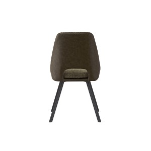 Chaise revêtement Bouclé pour salle à manger coloris Vert. Collection FILA