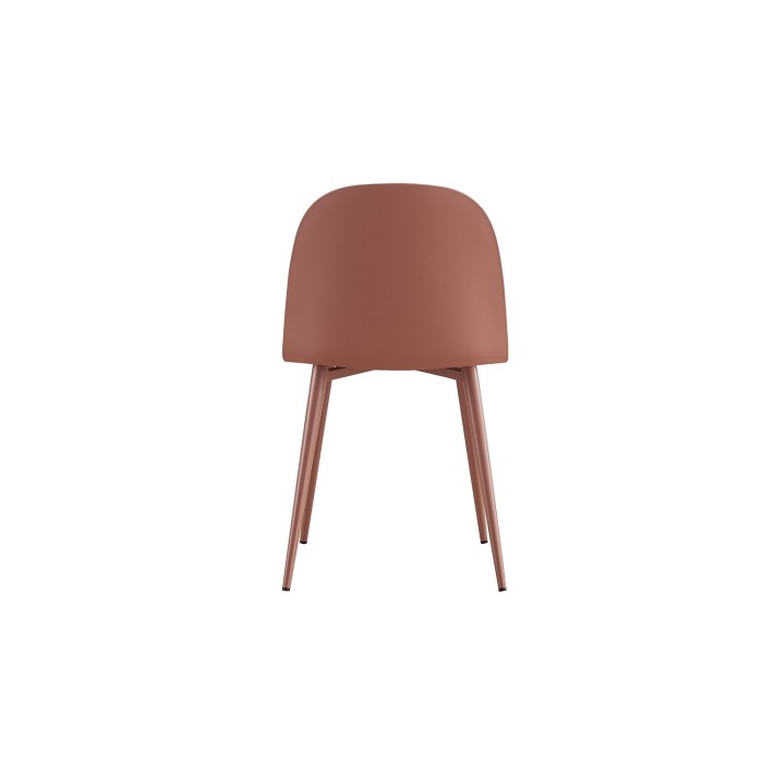 Chaise 'JASMON' coussin PU Terracotta, dimension H81 x L51 x P44, idéal pour votre cuisine ou salle à manger