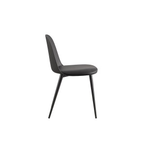 Chaise 'JASMON' coussin PU Noir, dimension H81 x L51 x P44, idéal pour votre cuisine ou salle à manger