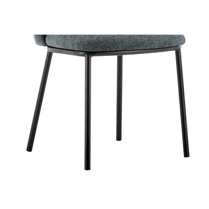 Chaise 'ARTHUS' Tissu Gris foncé, dimension H76 x L52 x P54, idéal pour votre cuisine ou salle à manger