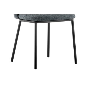 Chaise 'ARTHUS' Tissu Gris foncé, dimension H76 x L52 x P54, idéal pour votre cuisine ou salle à manger