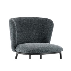 Chaise 'ARTHUS' Tissu Gris foncé, dimension H76 x L52 x P54, idéal pour votre cuisine ou salle à manger