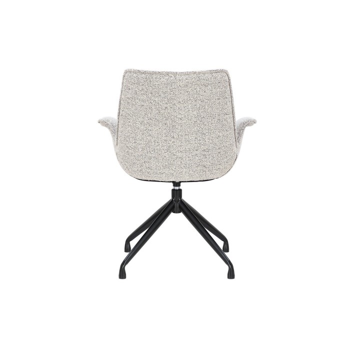 Chaise OMAR Bouclé Beige, dimension H84 x L66 x D58, idéal pour votre cuisine ou salle à manger