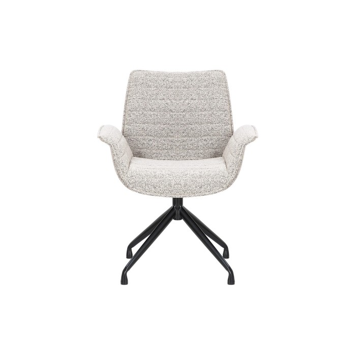 Chaise OMAR Bouclé Beige, dimension H84 x L66 x D58, idéal pour votre cuisine ou salle à manger