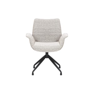 Chaise OMAR Bouclé Beige, dimension H84 x L66 x D58, idéal pour votre cuisine ou salle à manger