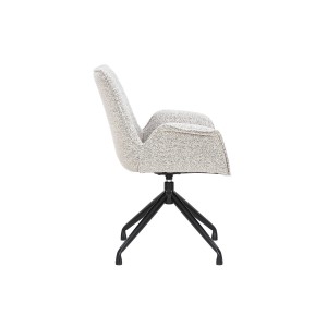 Chaise OMAR Bouclé Beige, dimension H84 x L66 x D58, idéal pour votre cuisine ou salle à manger