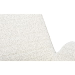 Chaise OMAR Bouclé Blanc, dimension H84 x L66 x D58, idéal pour votre cuisine ou salle à manger