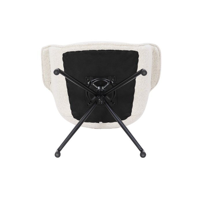 Chaise OMAR Bouclé Blanc, dimension H84 x L66 x D58, idéal pour votre cuisine ou salle à manger