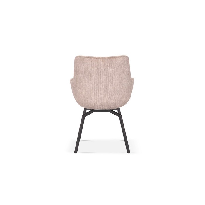 Chaise MADO Pivotant Velours côtelé Beige, dimension H84 x L63 x P63, idéal pour votre cuisine ou salle à manger