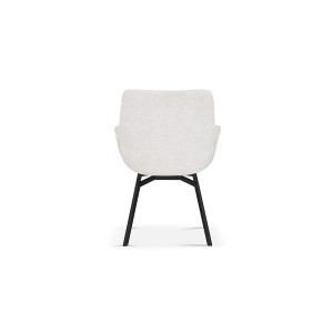 Chaise MADO Pivotant tissu Ecru, dimension H84 x L63 x P63, idéal pour votre cuisine ou salle à manger