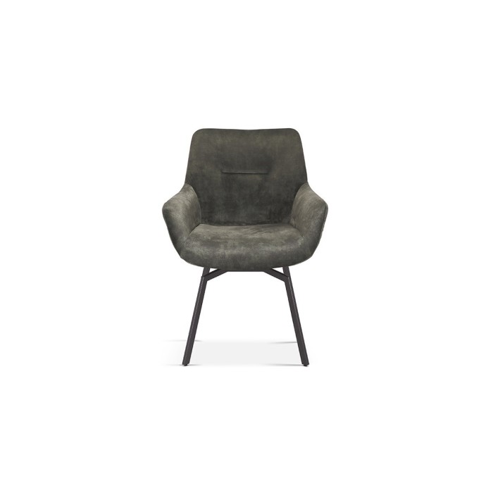 Chaise MADO Pivotant Velours Vert, dimension H84 x L63 x P63, idéal pour votre cuisine ou salle à manger