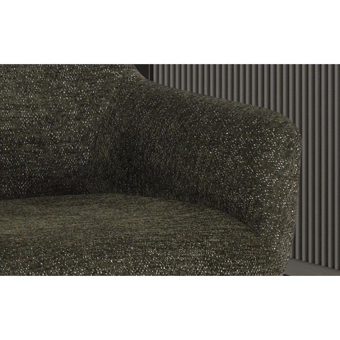 Chaise MADO Pivotant tissu Vert, dimension H84 x L63 x P63, idéal pour votre cuisine ou salle à manger