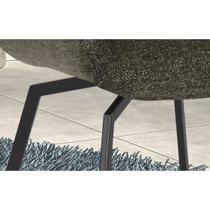 Chaise MADO Pivotant tissu Vert, dimension H84 x L63 x P63, idéal pour votre cuisine ou salle à manger